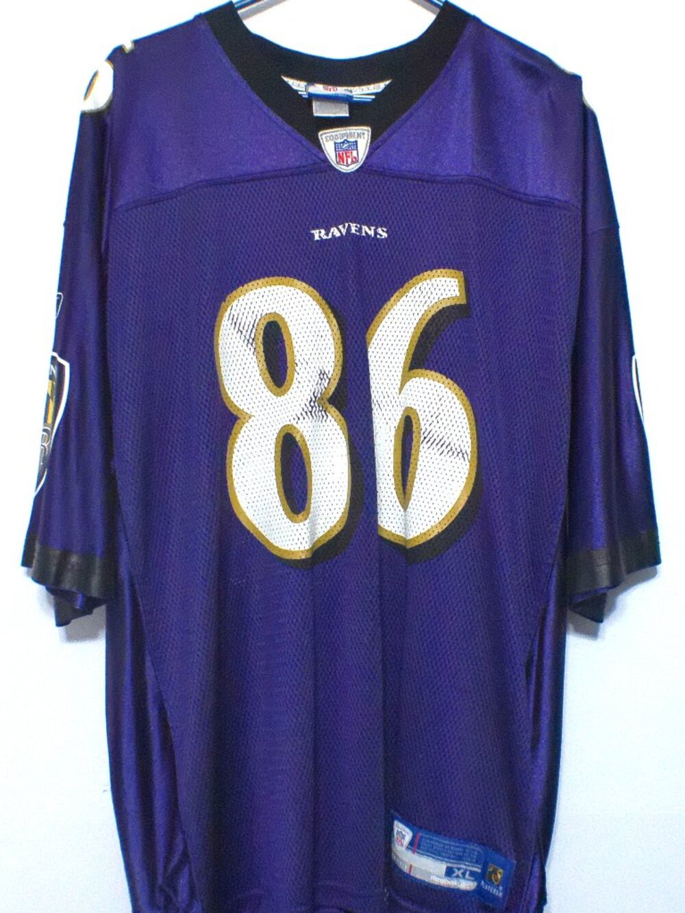 Reebok NFL Y2K Baltimore Ravens Todd Heap #86 Jersey Men's XL Purple On Field